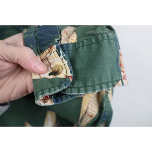 Vtg 90s Nautica Mens XL Faded Sailing Sailboat All Over Print Button Down Shirt - Picture 9 of 13